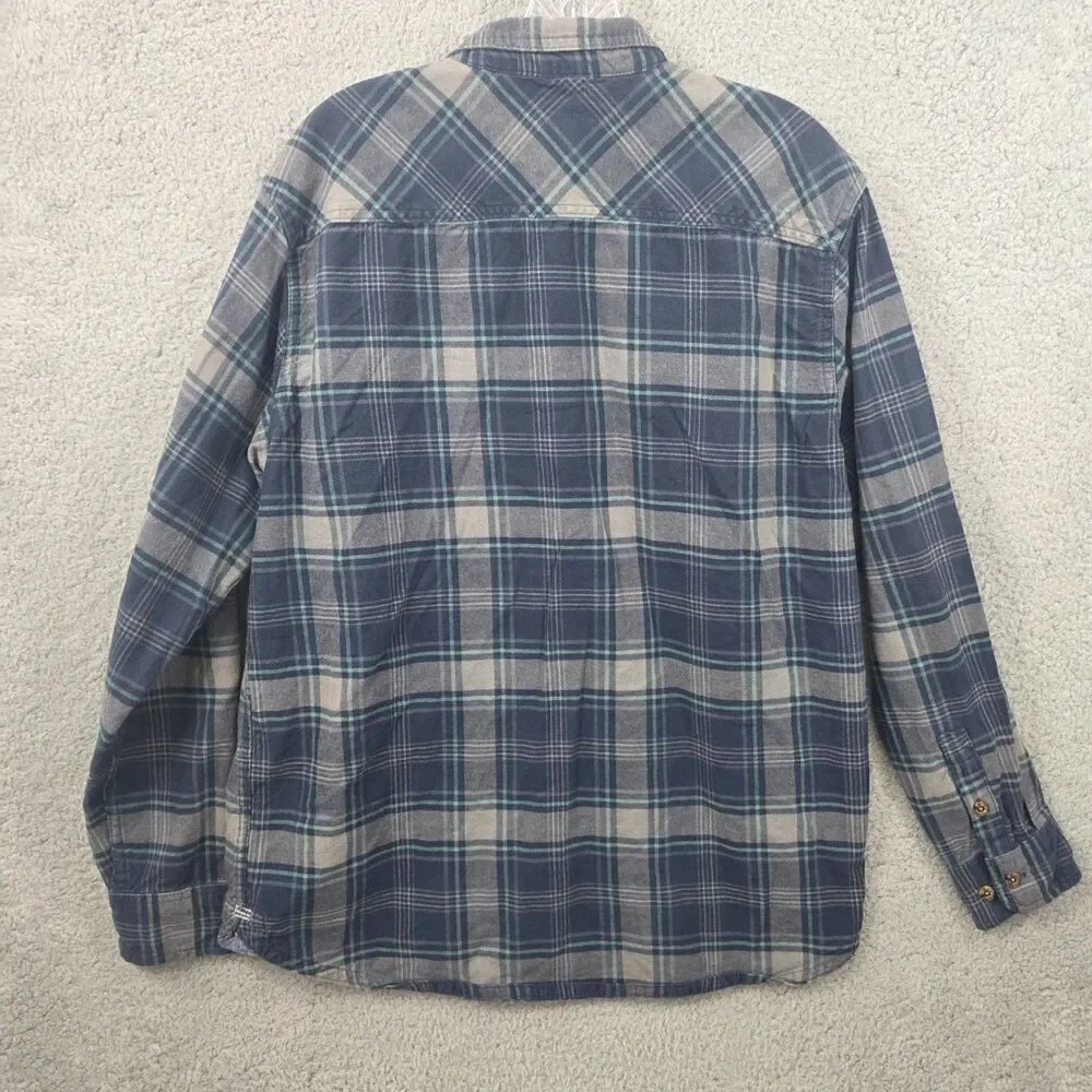 Jetty Men's Blue Plaid Flannel Size L